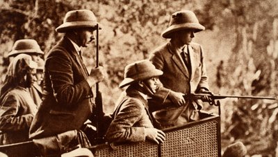 The Indian Tour - King Edward VIII Tiger Shooting in Nepal, 1921 by English Photographer